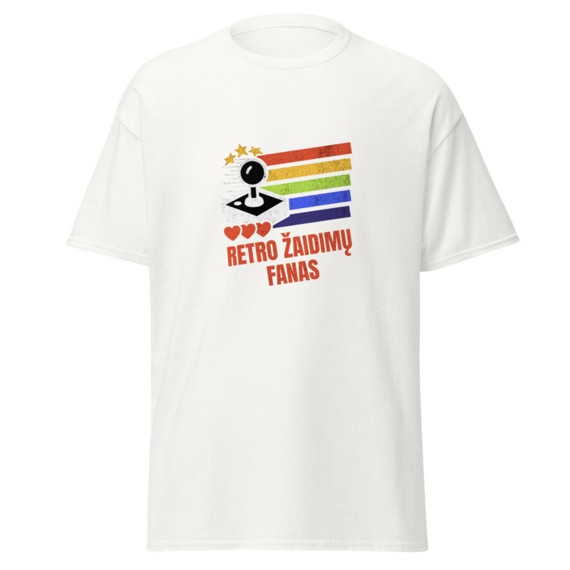 Retro žaidimų fanas – Marškinėliai – White