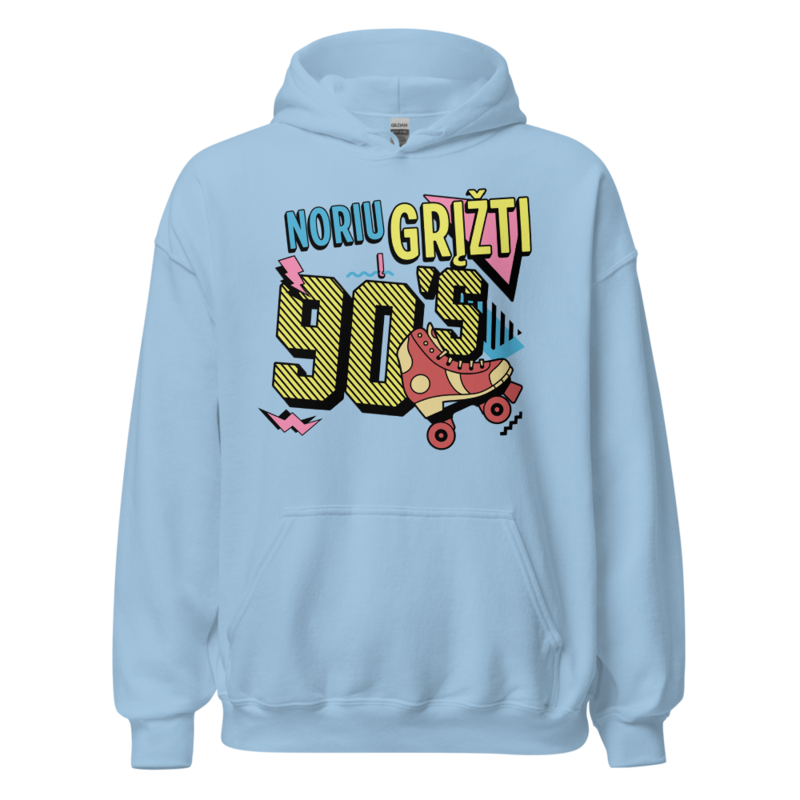 Noriu grįžti į 90s – Džemperis – Light Blue