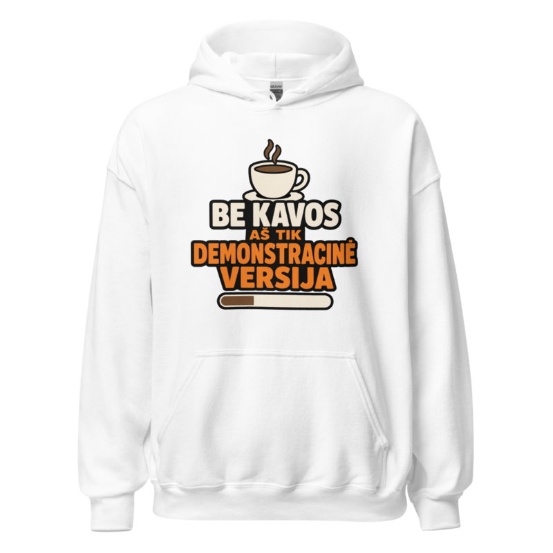 Be kavos aš tik demonstracinė versija – Džemperis – White