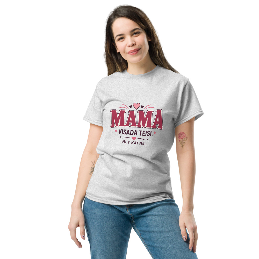 Mama visada teisi (net kai ne) – Marškinėliai – kita nuotrauka