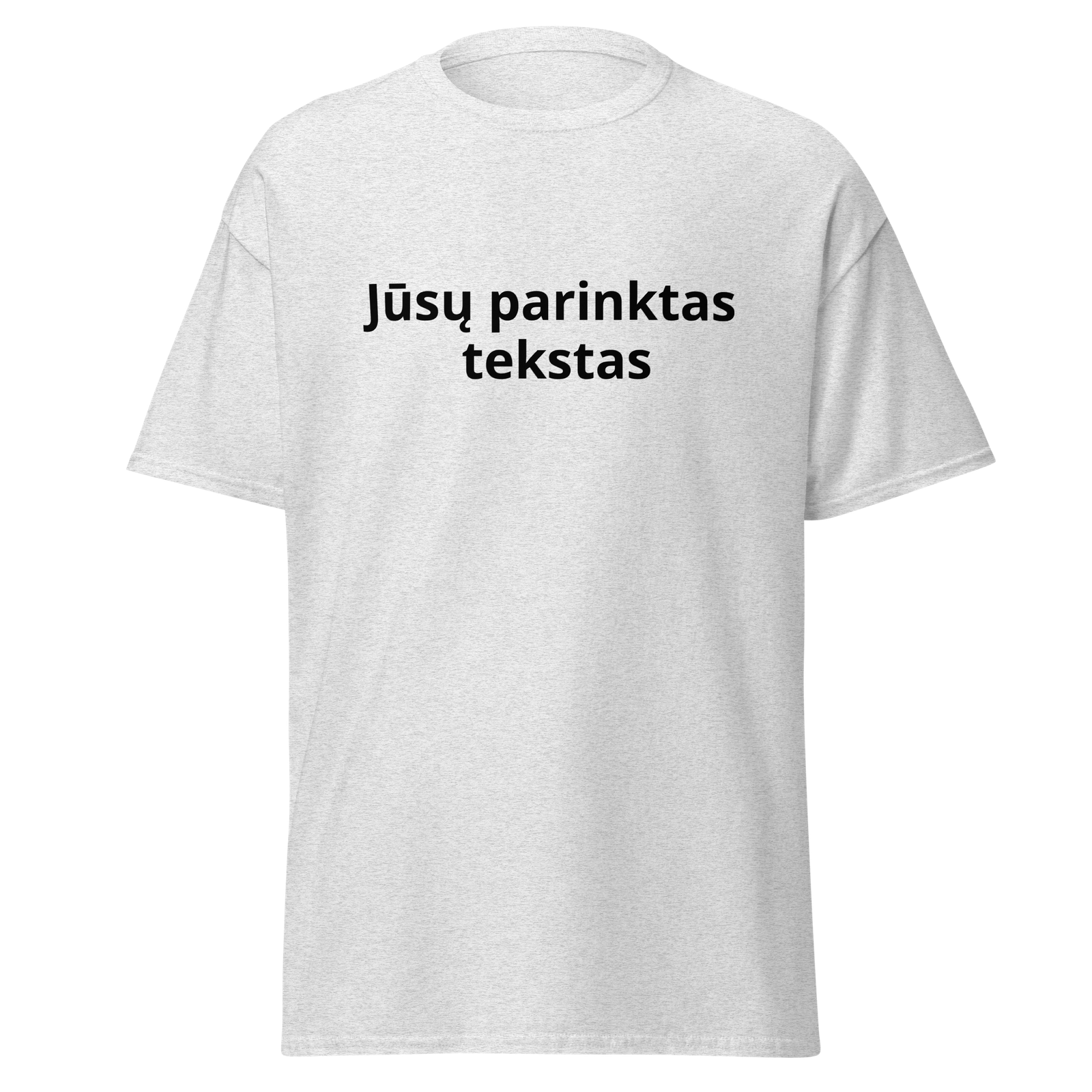 Personalizuoti marškinėliai su jūsų tekstu - šviesios spalvos