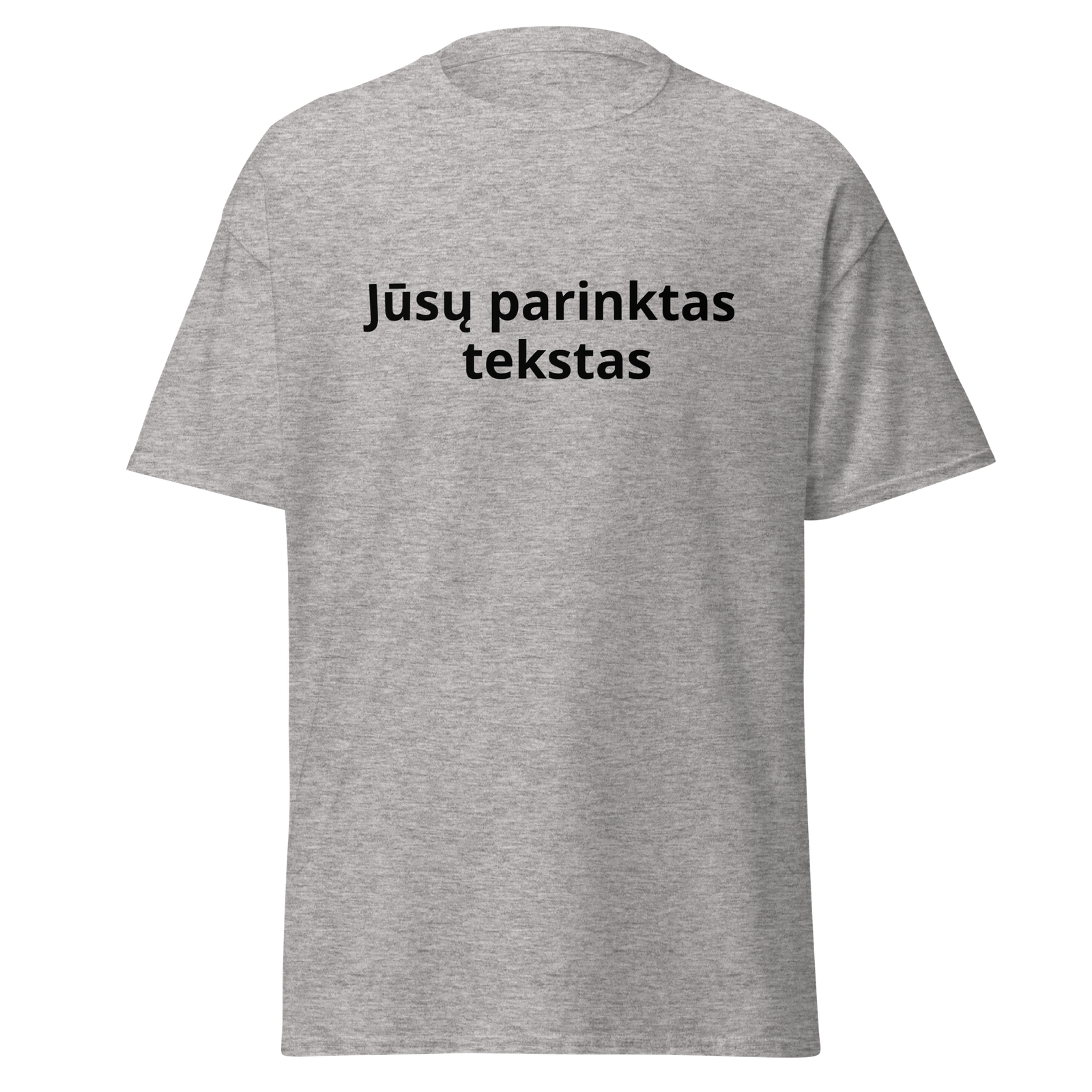 Personalizuoti marškinėliai su jūsų tekstu - šviesios spalvos