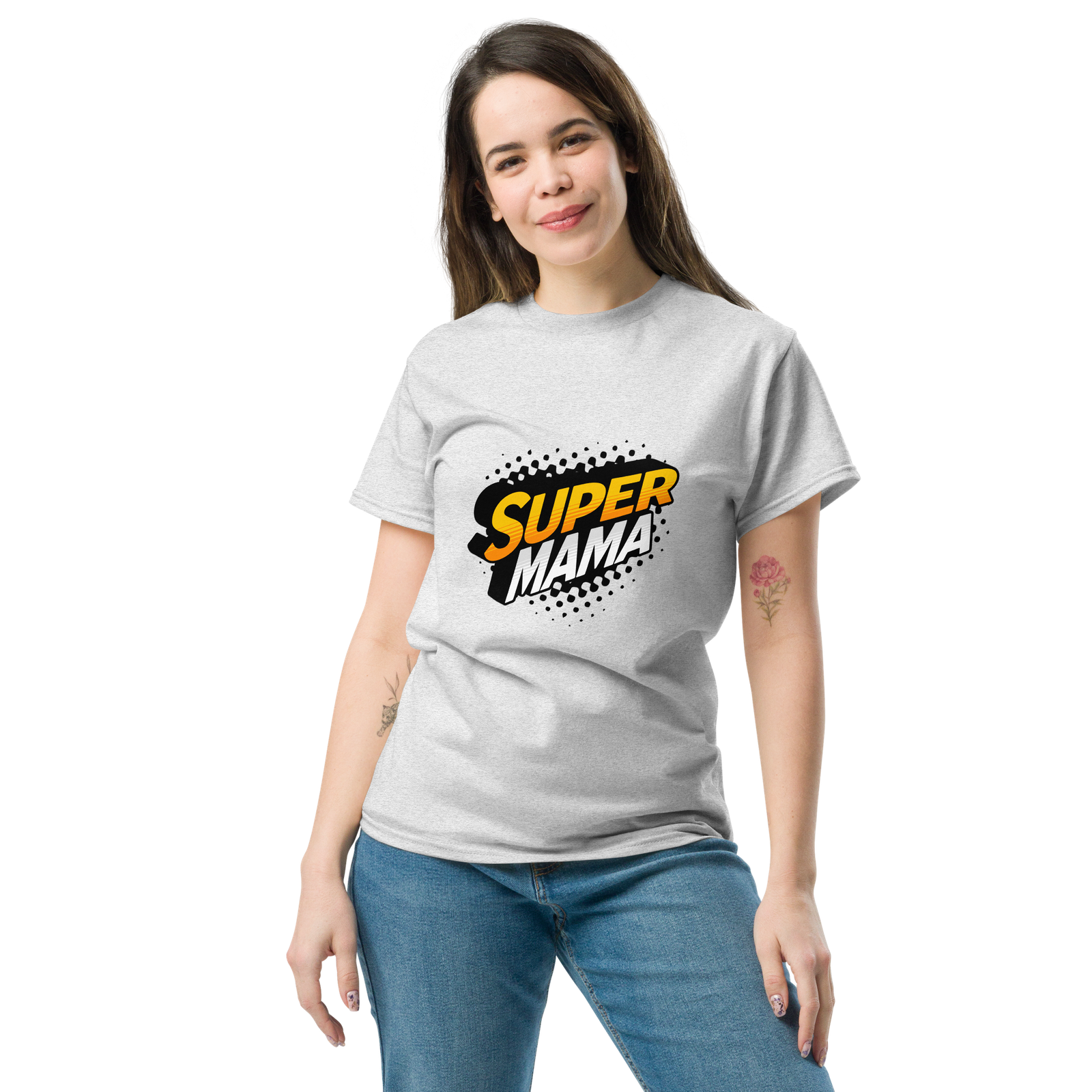 Super mama šviesūs marškinėliai